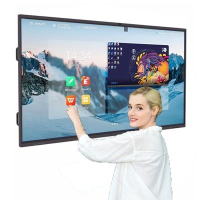 HDMI Input Output Interactive IR Touchscreen Smart Board Built In Light Sensor System