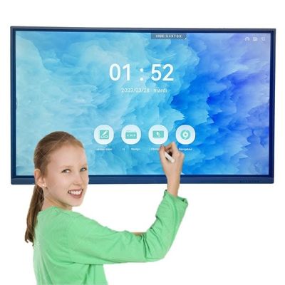 Flat Panels School Classroom Interactive Whiteboard 4K Camera 8 Array Mic