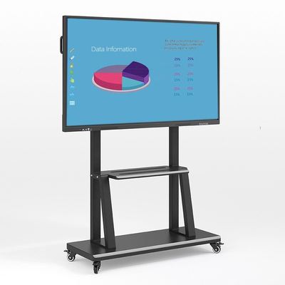 4K Ultra HD Inframerah 20 titik Multi-sentuh Panel Datar Interaktif 75'' dengan Koneksi USB & HDMI